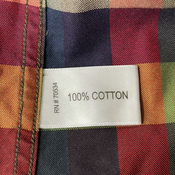 Orvis Signature Twill Multi Color Checkered Button Down Long Sleeve Shirt Large - Picture 7 of 10